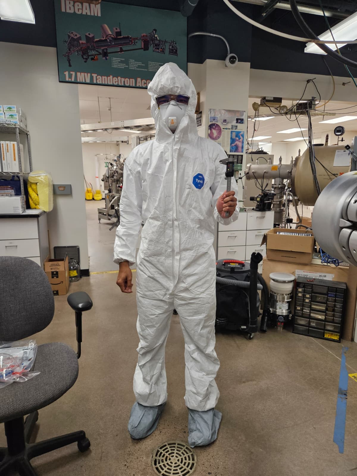 Close-up of a custom lighting rig on stage